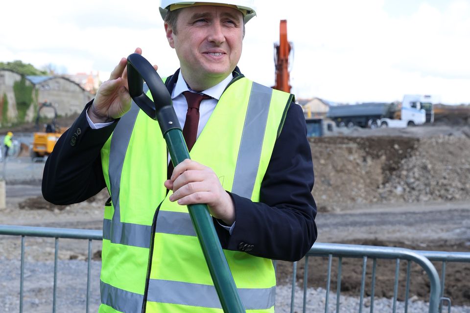 Housing Minister James Browne at the sod turning of a new housing porject in Dublin this week. Photo: Stephen Collins/Collins